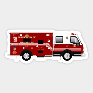 Miami Dade Rescue 3 Ambulance Sticker